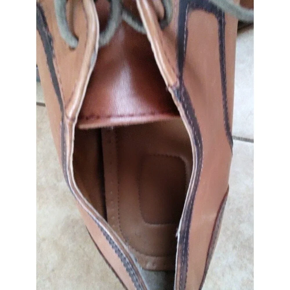 Men's Bar III Dress Oxford Leather Brown Lace up Shoes Size 10.5 M